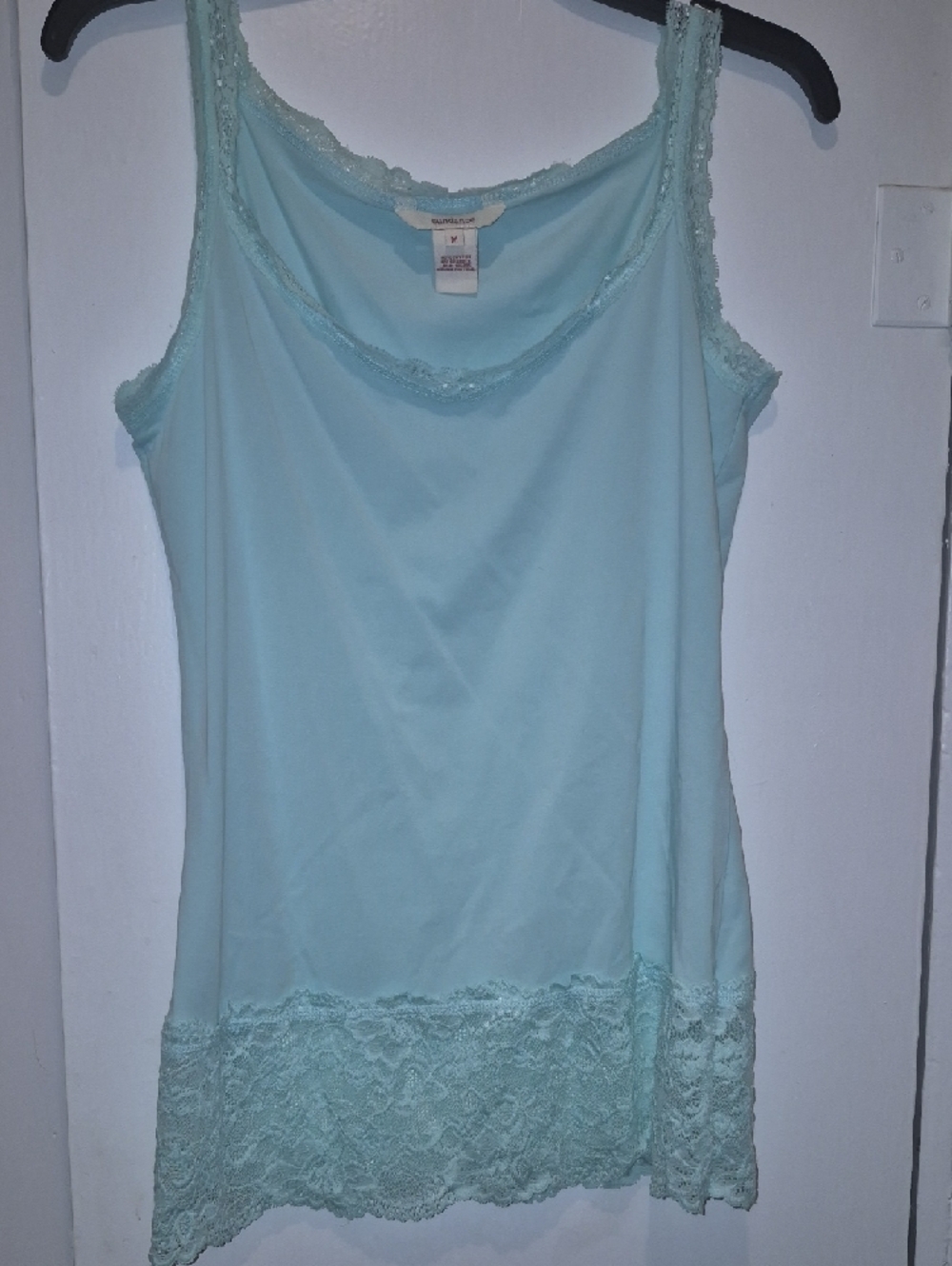 Sundance Mint Green  Lace-Trim Tank Top - Picture 2 of 4
